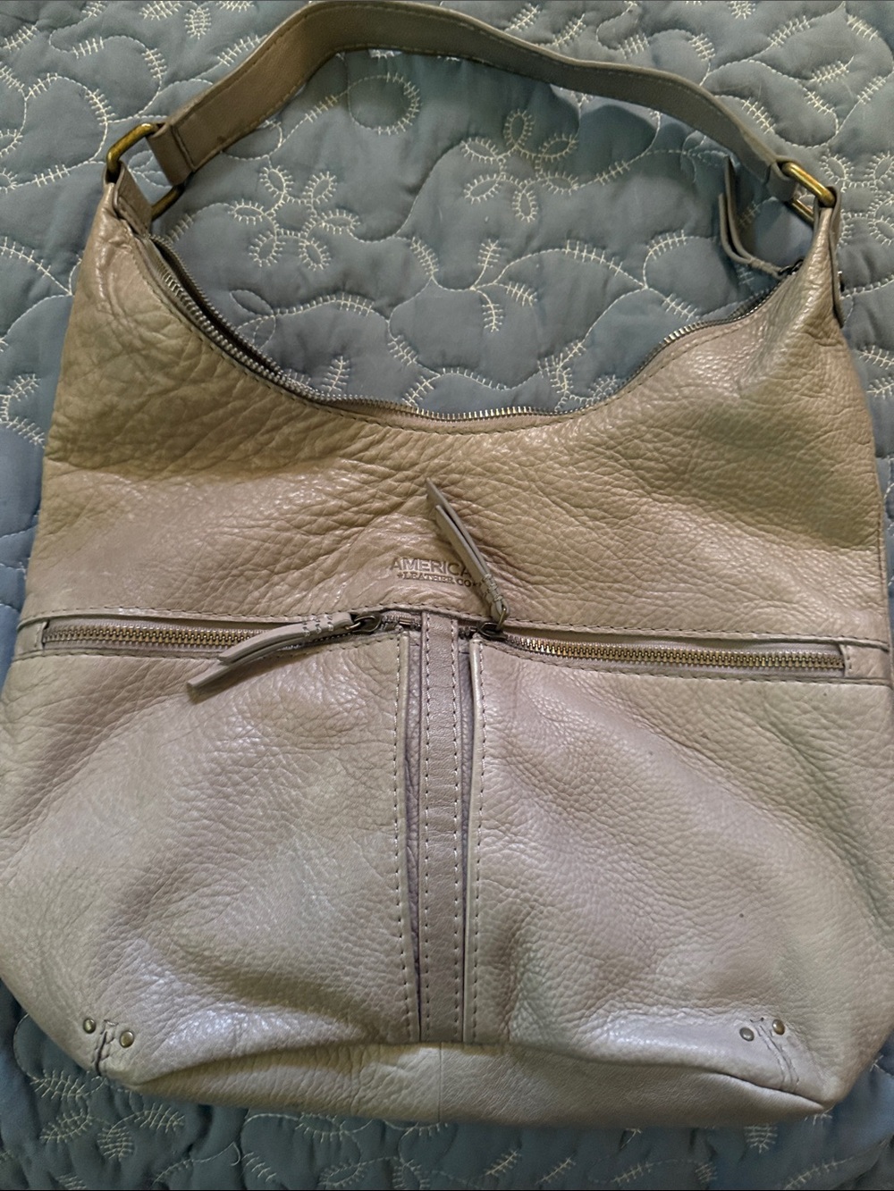 Genuine leather shoulder bag-American Leather Co